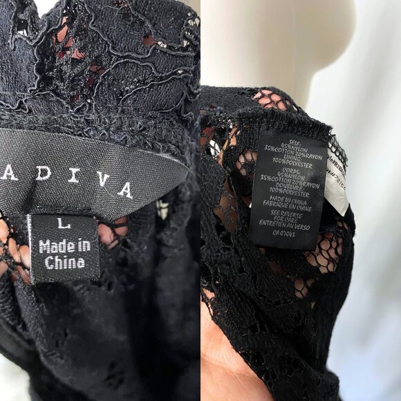 Vintage Y2K Adiva gothic puff sleeve Victorian lace blouse medium - Picture 4 of 4